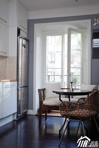 欧式风格二居室时尚富裕型厨房餐桌效果图