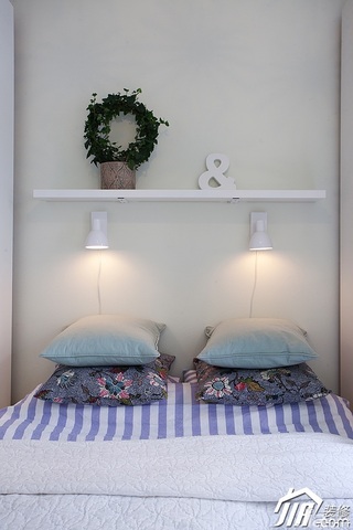 欧式风格公寓温馨富裕型卧室床效果图