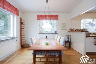 欧式风格公寓小清新白色富裕型餐厅餐桌图片