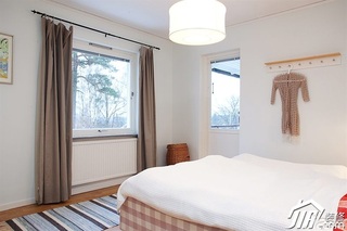 欧式风格公寓小清新白色富裕型卧室床图片