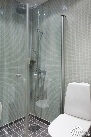 欧式风格公寓小清新白色富裕型卫生间效果图