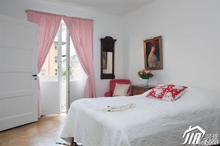 欧式风格小户型小清新白色富裕型卧室床效果图