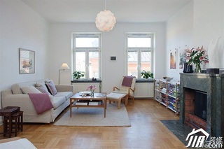 欧式风格别墅小清新白色富裕型140平米以上客厅沙发效果图