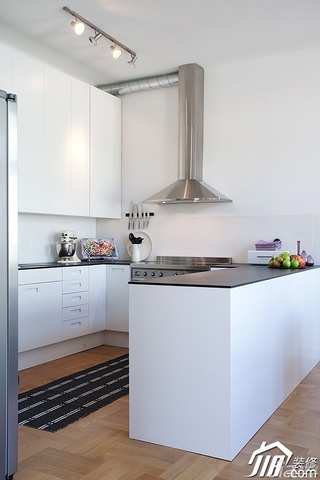 欧式风格别墅小清新白色富裕型140平米以上厨房橱柜效果图