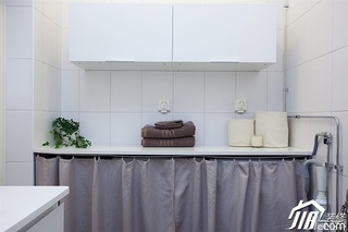 欧式风格别墅小清新白色富裕型140平米以上卫生间浴室柜图片