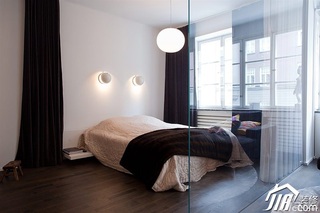 欧式风格小户型时尚冷色调富裕型卧室床图片