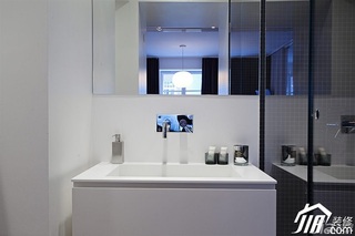 欧式风格小户型时尚冷色调富裕型卫生间洗手台效果图