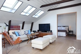 北欧风格公寓时尚白色富裕型客厅沙发图片
