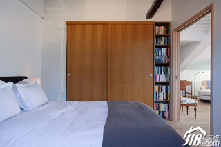北欧风格公寓时尚白色富裕型卧室床图片