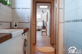 北欧风格公寓时尚白色富裕型厨房装修图片