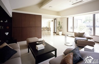 日式风格别墅时尚白色富裕型140平米以上客厅茶几图片