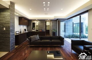 日式风格别墅时尚白色富裕型140平米以上客厅沙发效果图