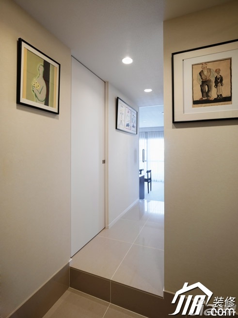 大气,白色装修,简约风格,富裕型装修,公寓装修,60平米装修,暖色调,简洁,过道
