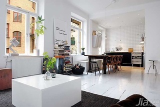 北欧风格公寓经济型70平米客厅茶几图片