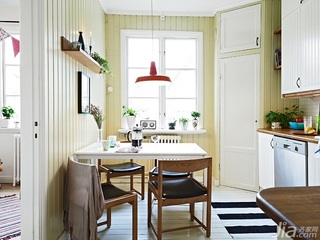 北欧风格公寓浪漫黄色经济型60平米餐厅餐桌图片