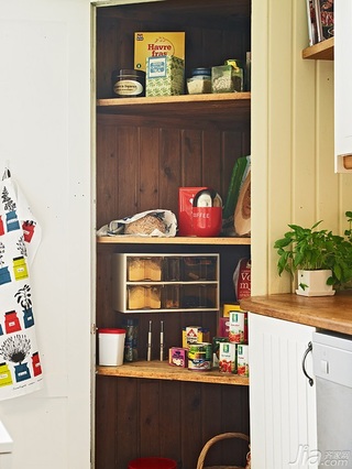 北欧风格公寓温馨黄色经济型60平米厨房橱柜图片