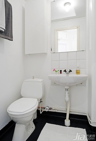 北欧风格公寓经济型40平米卫生间洗手台图片