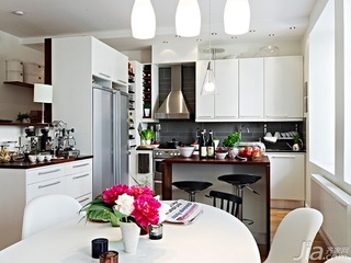 北欧风格公寓经济型80平米厨房橱柜图片