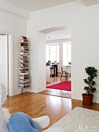 北欧风格公寓经济型80平米书房书架效果图