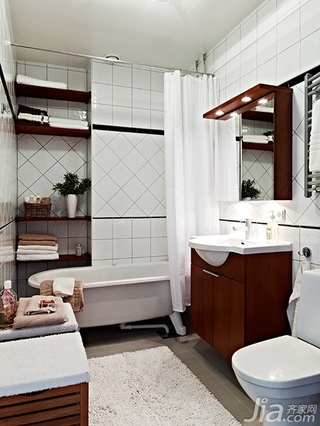 北欧风格公寓经济型80平米卫生间洗手台图片