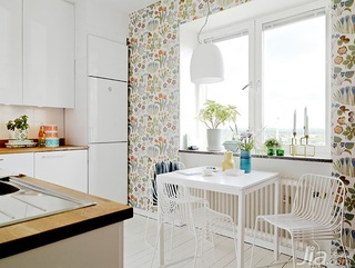 北欧风格公寓经济型110平米厨房壁纸图片