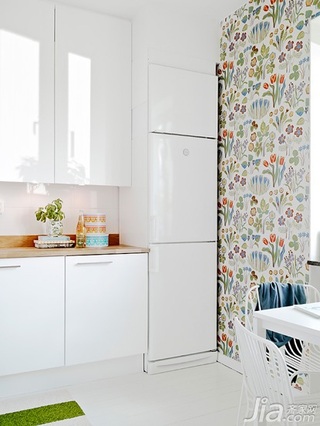 北欧风格公寓经济型110平米厨房壁纸效果图