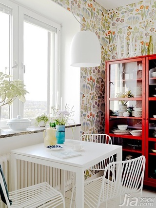 北欧风格公寓经济型110平米餐厅飘窗橱柜设计图