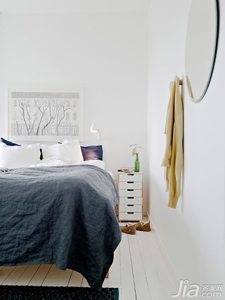 北欧风格公寓经济型110平米卧室床图片