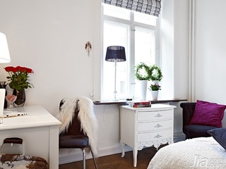北欧风格公寓经济型100平米卧室书桌图片
