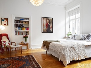 北欧风格公寓经济型100平米卧室书架效果图