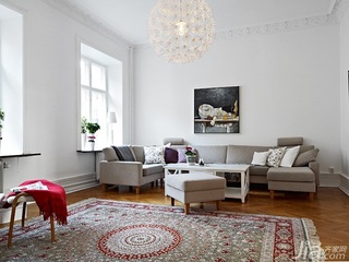 北欧风格公寓经济型100平米客厅灯具效果图