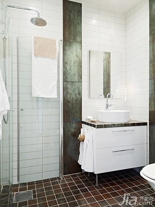 北欧风格公寓经济型100平米卫生间洗手台图片