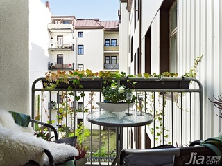 北欧风格公寓经济型100平米阳台装修图片