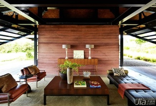 美式风格别墅原木色富裕型140平米以上客厅沙发吊顶灯具图片