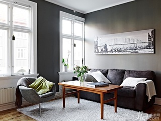 北欧风格公寓经济型70平米客厅沙发图片