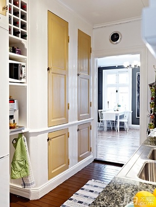 北欧风格公寓经济型70平米厨房橱柜设计图