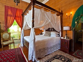 别墅古典暖色调豪华型140平米以上卧室床效果图