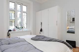 北欧风格小户型经济型50平米卧室飘窗衣柜效果图