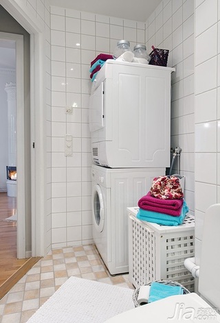 北欧风格小户型经济型50平米卫生间浴室柜图片