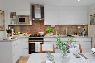北欧风格公寓经济型110平米厨房餐桌效果图