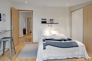 北欧风格公寓经济型110平米卧室床图片