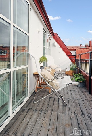 北欧风格公寓经济型110平米露台装潢