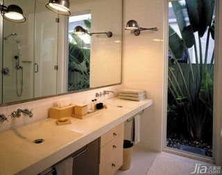 简约风格别墅大气冷色调富裕型卫生间洗手台效果图