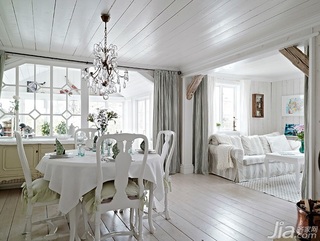北欧风格别墅经济型140平米以上餐厅餐桌图片