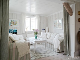 北欧风格别墅经济型140平米以上客厅沙发图片