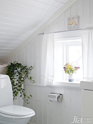 北欧风格别墅经济型140平米以上卫生间窗帘图片