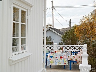 北欧风格别墅经济型140平米以上阳台餐桌图片