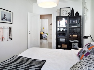 公寓小清新白色富裕型卧室书架图片