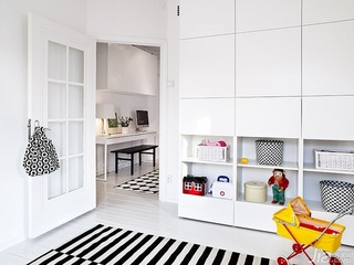 公寓小清新白色富裕型儿童房衣柜效果图