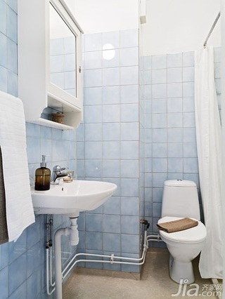 北欧风格小户型经济型50平米卫生间洗手台效果图